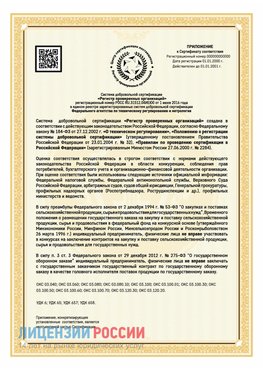 Приложение к сертификату для ИП Ленинск Сертификат СТО 03.080.02033720.1-2020